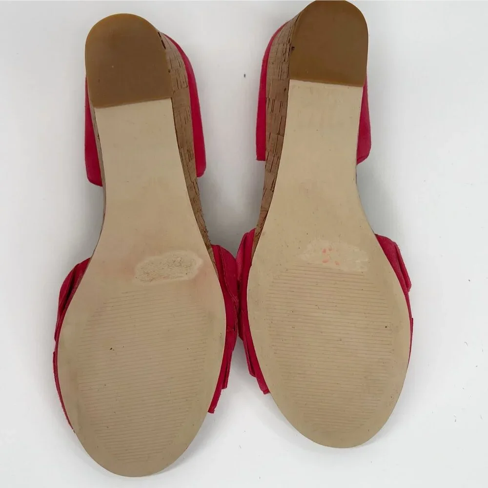 LUCCA LANE‎ Saddie Wedge Pink Sandals 8